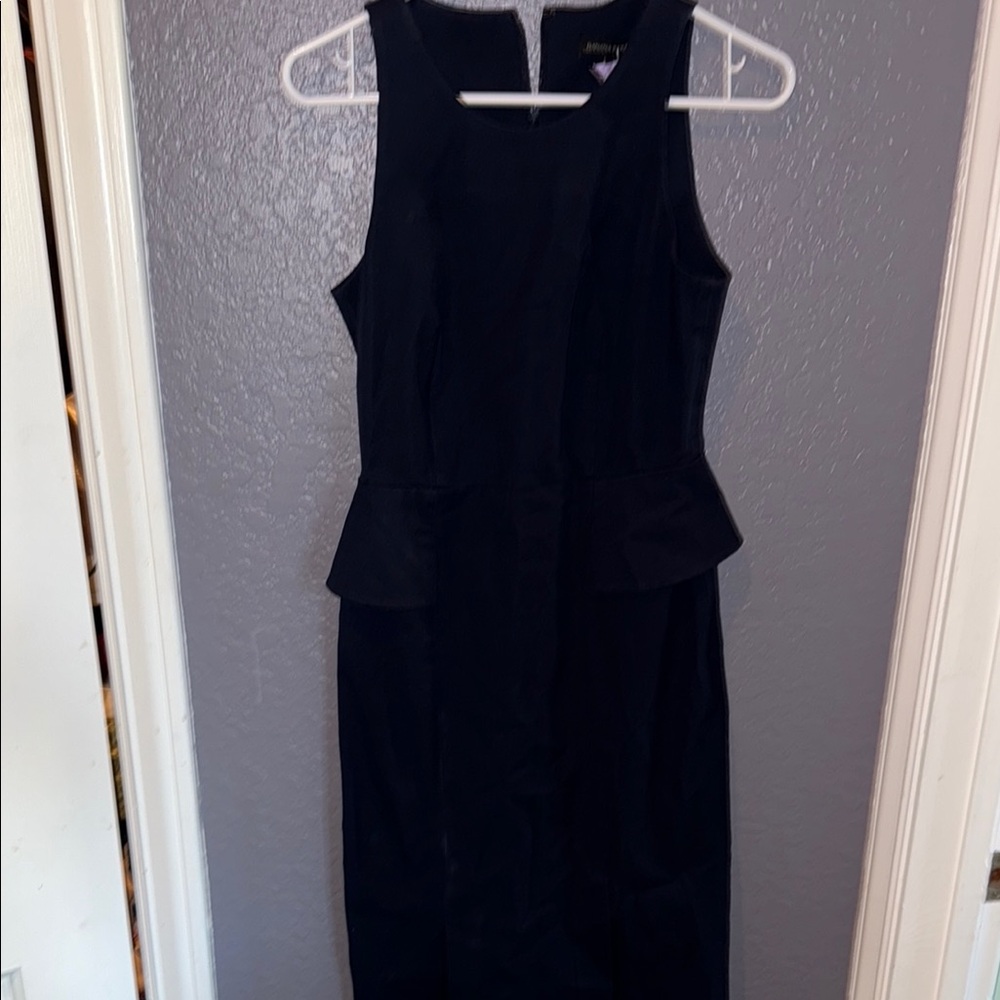Banana Republic Black Halter Peplum Midi Dress